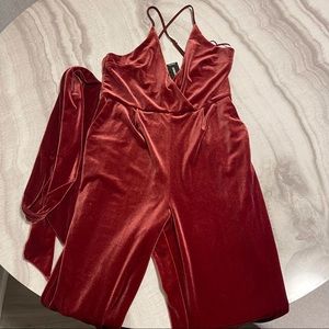 Express burgundy jumpsuit
